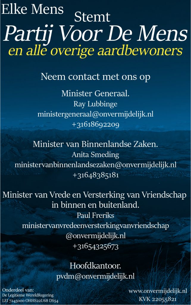Delen A.U.B. Partij Voor De Mens bedankt u.